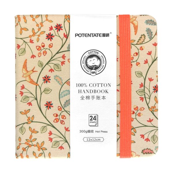 POTENTATE 300gsm 100% Cotton Hot-Pressed Watercolour Handbook E - 12x12cm