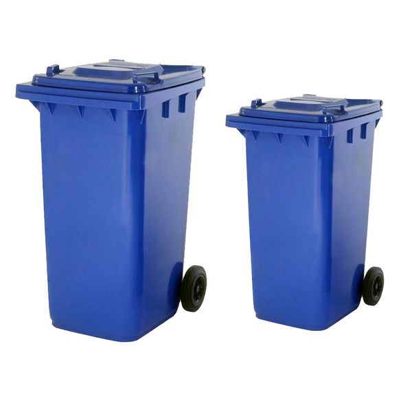240 &amp; 130 Litre SABS Approved Wheelie Plastic Waste Yard Bin - Red