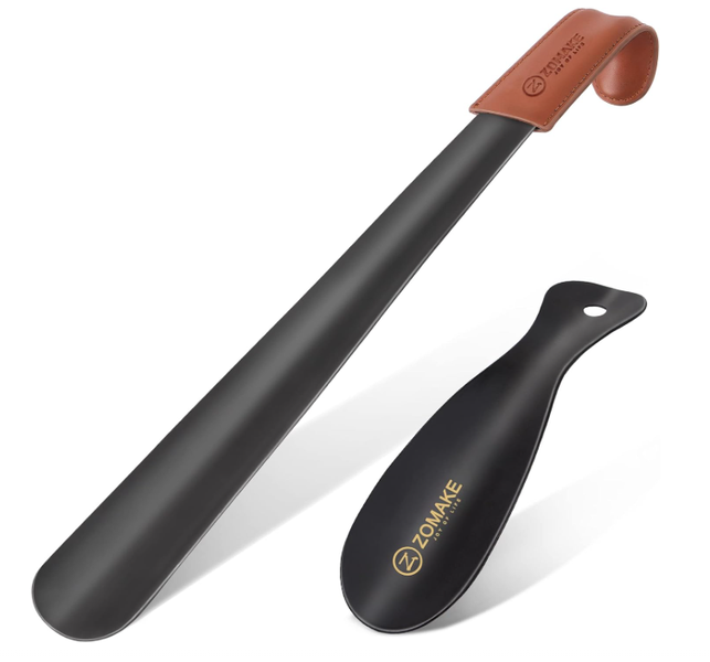 Metal Shoe Horn Long Handle for Seniors Men Women 2pcs