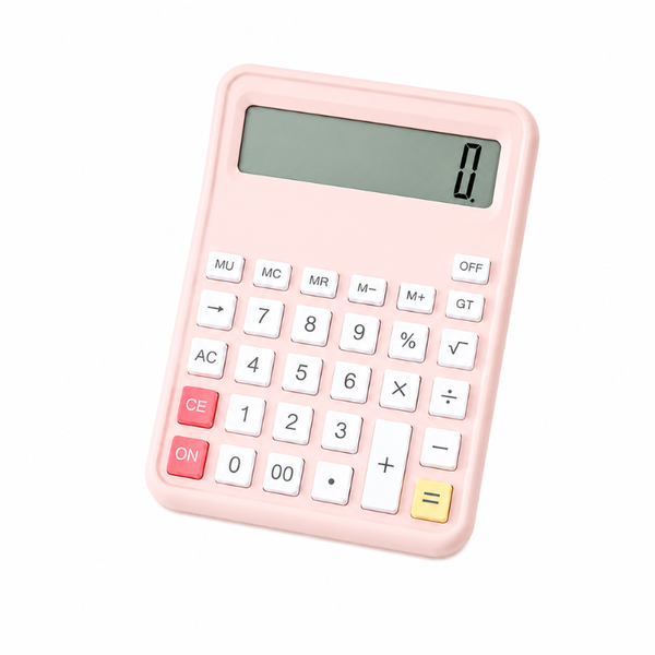 Minimalist Macaron Color Calculator - 10-Digit Display, Silent Keys/Purple