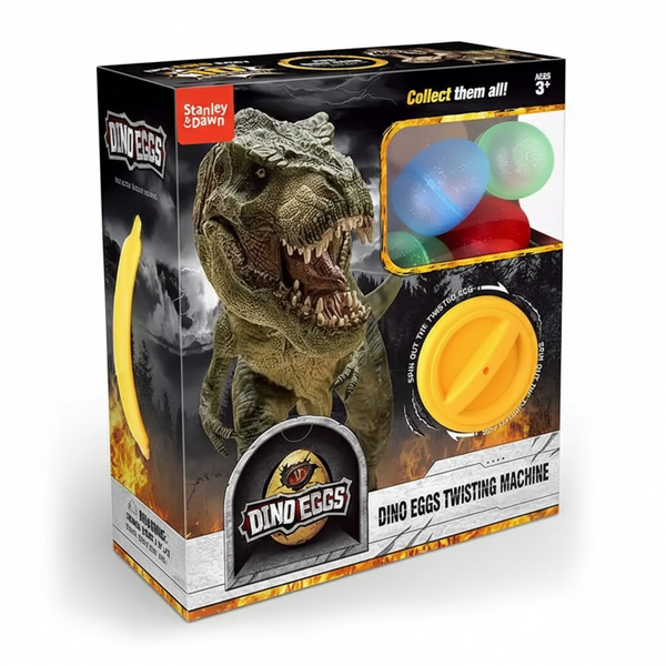 Dino Egg Twisting Machine - 10 Surprise Dinosaur Eggs and Toys for Kids