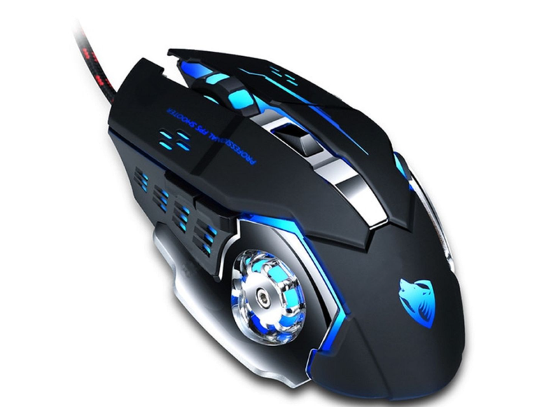 T-WOLF V6 USB Wired Gaming Mouse - 6 Buttons