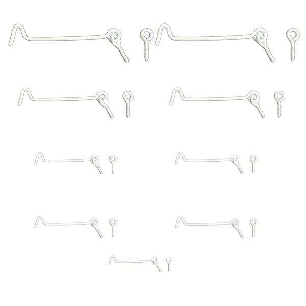 Tool DIY Carbon Steel Hook &amp; Eye Latch Lock With Screw Set Of 9 Special