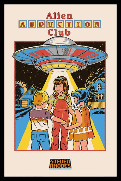 Steven Rhodes (Alien Abduction) Poster with Black Frame
