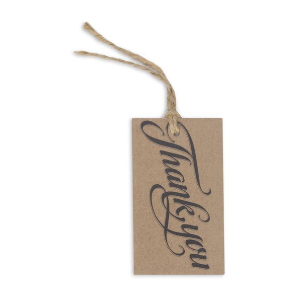Gift Tags - Thank You - Kraft Paper - Brown Note Cards - Pack of 10