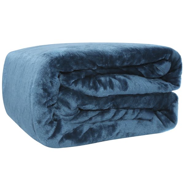 Luxury Cashmere Feel Flannel Blanket Throw by Soul Lifestyle - Teal