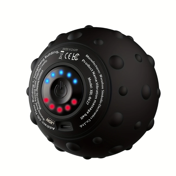 LH Vibration Massage Ball 5 Speed For Muscle Pain Relief &amp; Recovery - Black