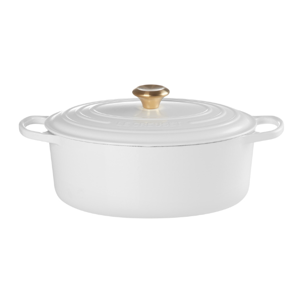 Le Creuset - Signature Oval Cast Iron Casserole - White