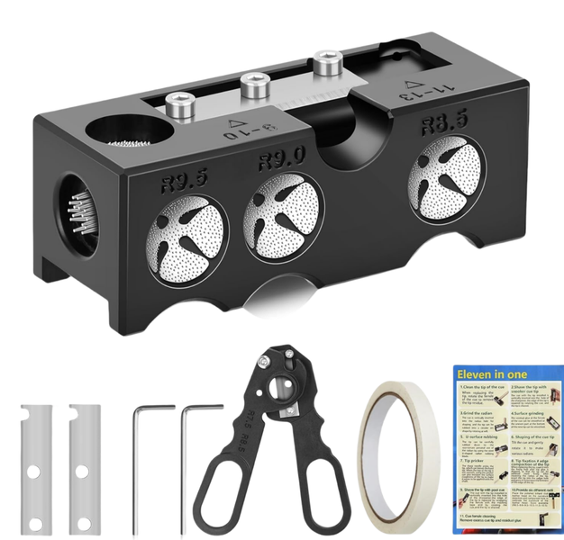 Billiards Pool Cue Tip Shaper, Pool Cue Tips Replacement Kit