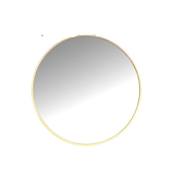 Mc - Chevel Round Mirror in Gold Metal Frame