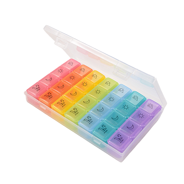 Portable Travel Pill Organizers, Weekly Pill Organizer 4 Times a Day