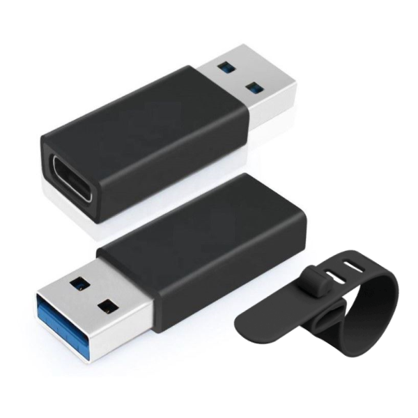 USB 3.0 Type-A Male to USB Type-C Female Adapter - with free cable strap