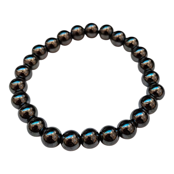 Gift Emporium Mens Hematite Styled Beaded Bracelet - 2cm