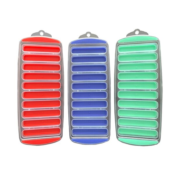3 x Pack Ice Sticks Tray Set with Silicon Bottom for Water Bottle