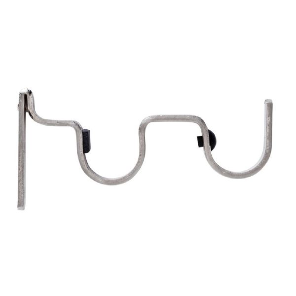 32/25 mm Steelrod Double Bracket Brushed Silver
