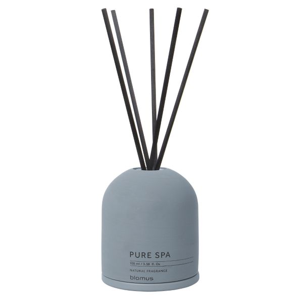Blomus Room Diffuser: Rose &amp; White Musk Scent in Blue-Grey Container 100ml