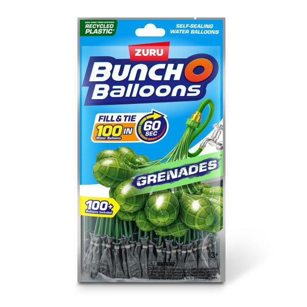 Bunch O Balloons 100 Rapid-Filling Self-Sealing Water Grenades (3 Pack) by ZURU