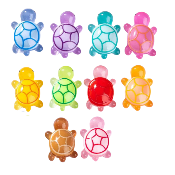 Arfast - 10PCS Glow Mini Turtle Figurines Resin Aquarium Decor