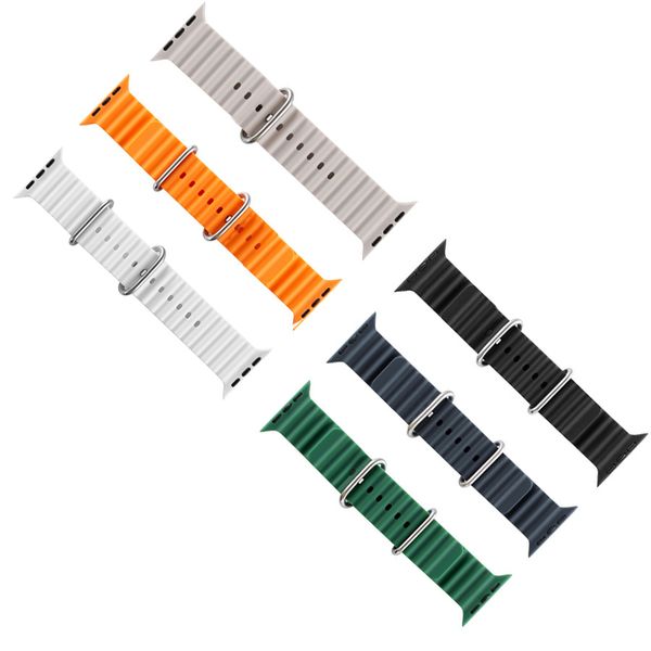 Silicone Watch Stripe&amp; Band for iWatch Sport Watch(6 colors set)