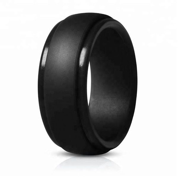 Rings Attract Men Black Silicone Bands Ring