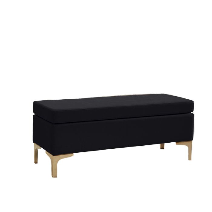 Good Black Upholstered Bench