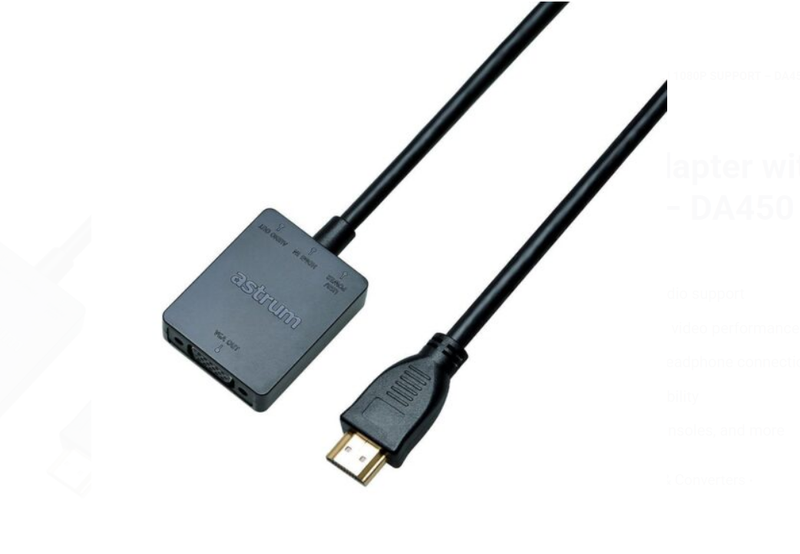 HDMI to VGA Adapter with Audio | 1080P Support