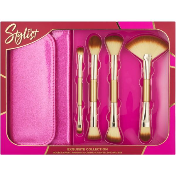 Stylist Double Ended Brush Set &amp; Folded Bag