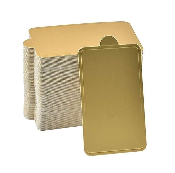 Mini Cake Board Base - Gold Rectangle - 97 mm x 58mm