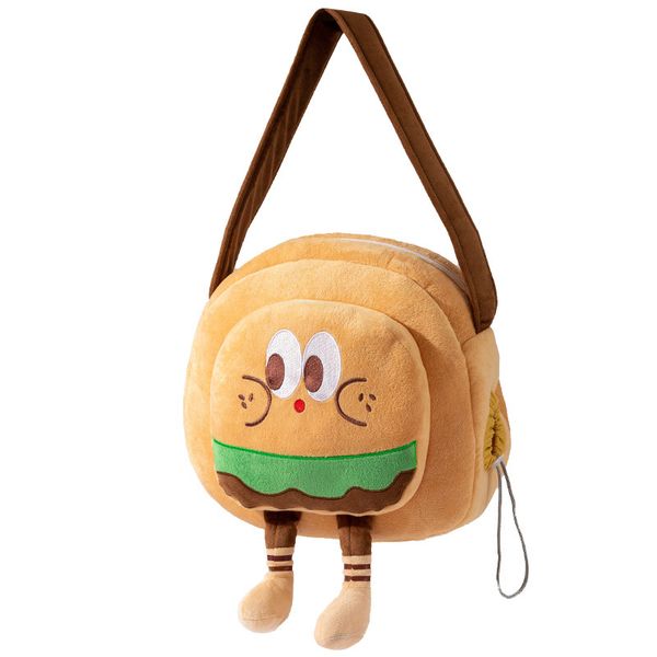 Cute and funny burger pet shoulder bag for going out