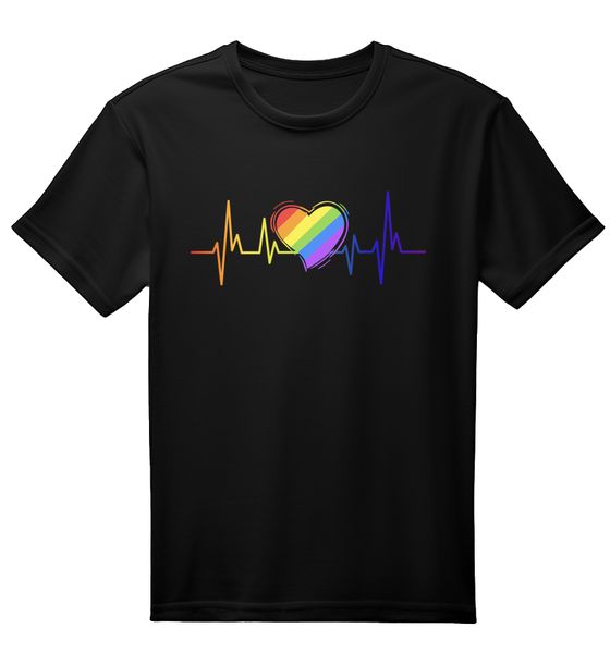 LGBTQ+ : Line Heart T-Shirt