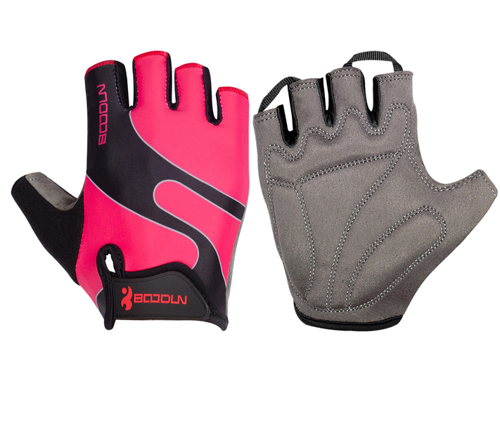 BOODUN Half Finger Cycling Gloves - Pink