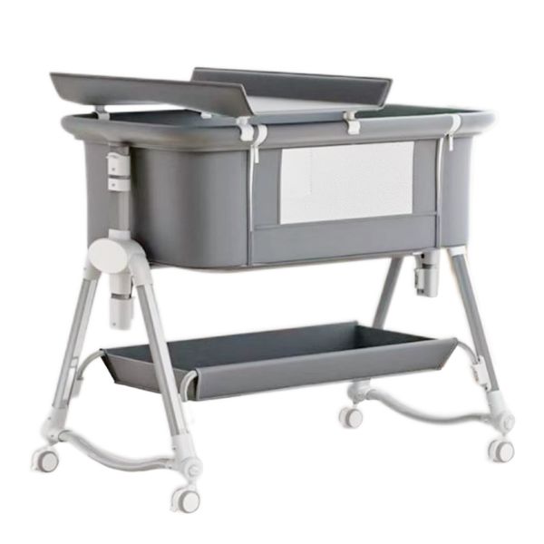 Multifunctional Crib Adjustable High-Quality Baby Crib Cradle With Wheels