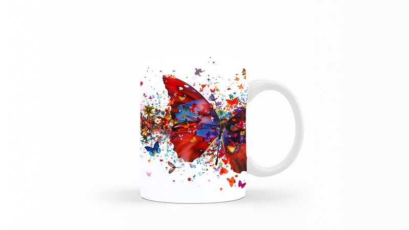 Designer Art Coffee Mug -086-Butterfly