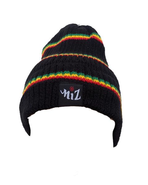 SKA 3 Lines Rasta Beanie Black