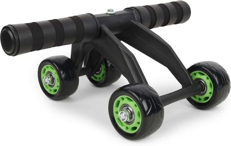 4 Wheel Ab Roller with Knee Mat - Abdonminal Wheel Fitness &amp; Gym Equipment