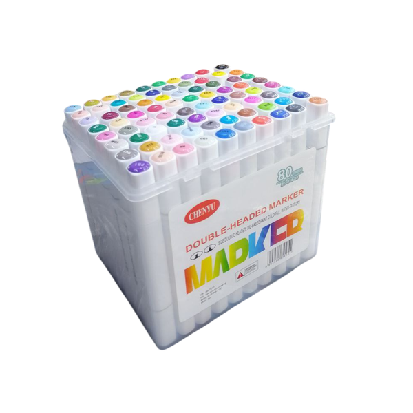 Double Head Oil Art Drawing Marker Pen 80-pieces