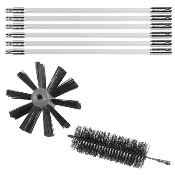 Tool Rotary Flexible Dryer Duct Vent Inner Wall Cleaning Brush Kit