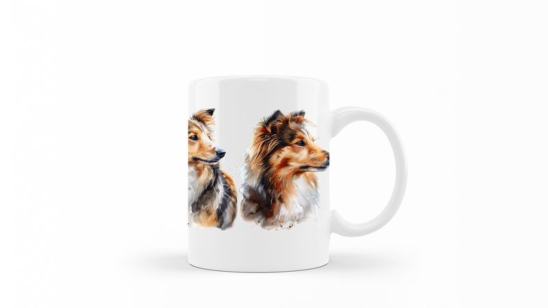 Shetland-Sheepdog Printed Coffee Mug