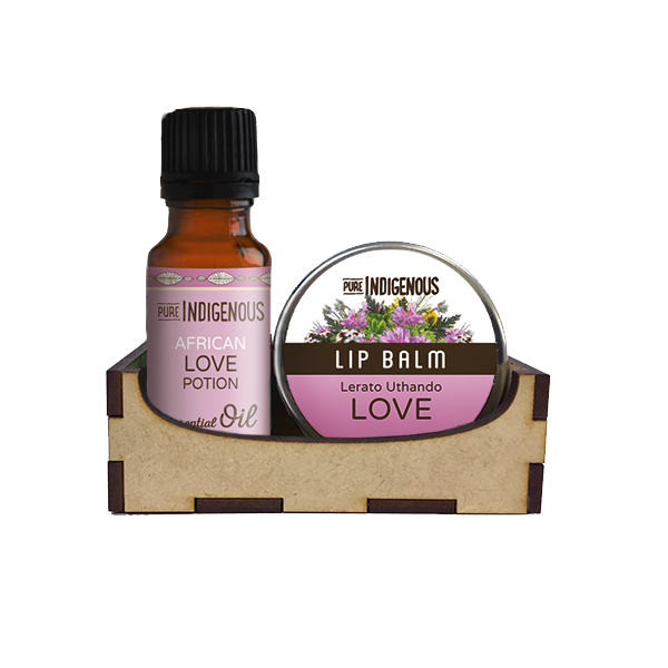 Gift of Love Gift Set - Massage Oil &amp; Lip Balm | Pure Indigenous