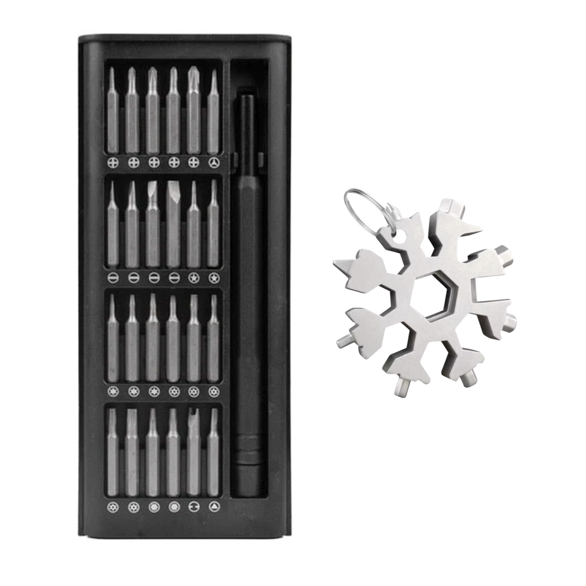 25Piece Precision Screwdriver Kit with 18In1 Snowflake Tool