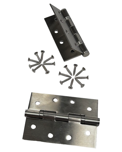 3mm Butt Hinges with Ball Bearings 1 Pair with 8 Screws