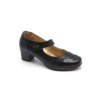 padded strap square toe block heels