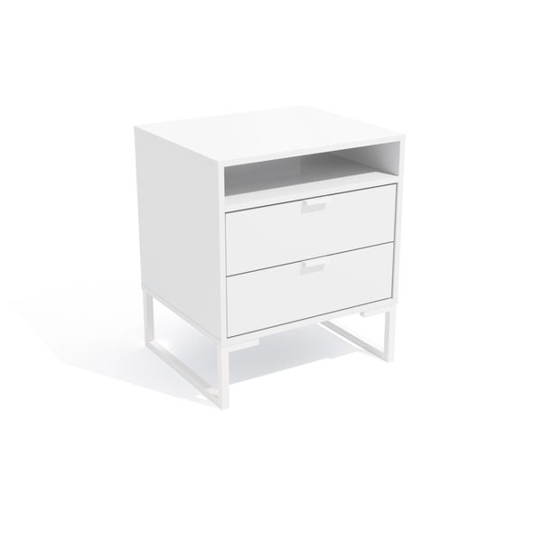 Bella Casa - Nightstand 02 Drawers - White K1
