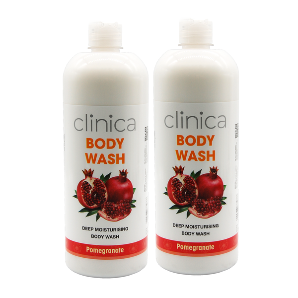 Clinica Pomegranate Body Wash 1 Litre x 2