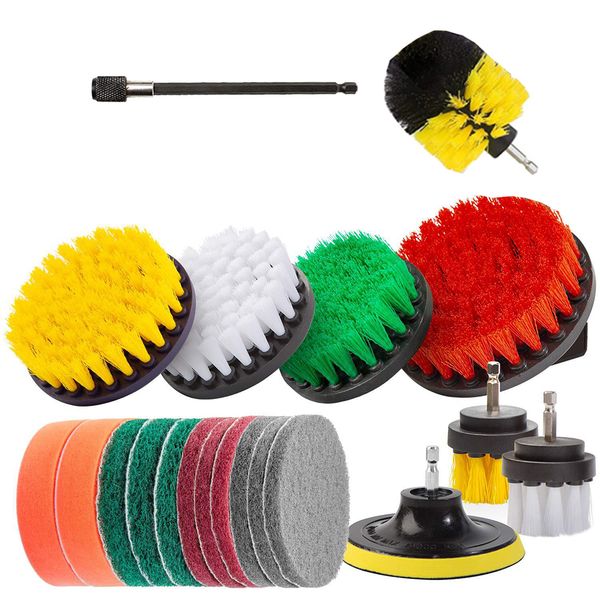 20 in 1 Drill Brush Attachment Kit for Kitchen Bathroom Grout Tile Corners