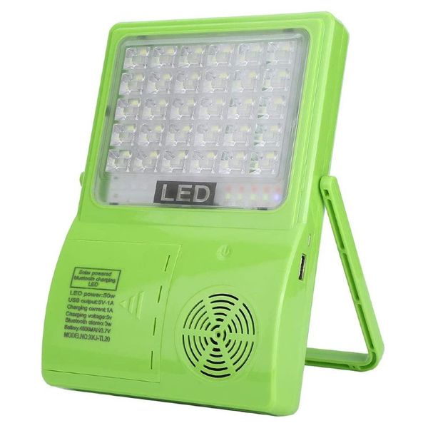 Portable Solar Powered Bluetooth Charging LED Light &amp; Power Bank Charger