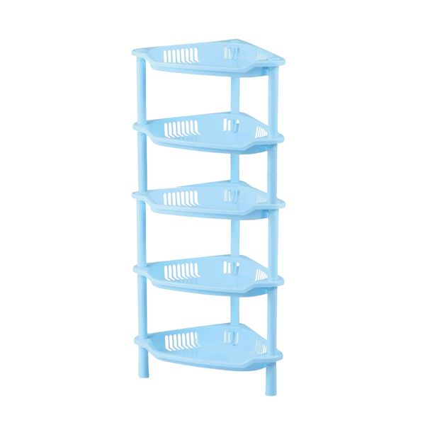 5-Tier Multipurpose Corner Storage Rack - Blue