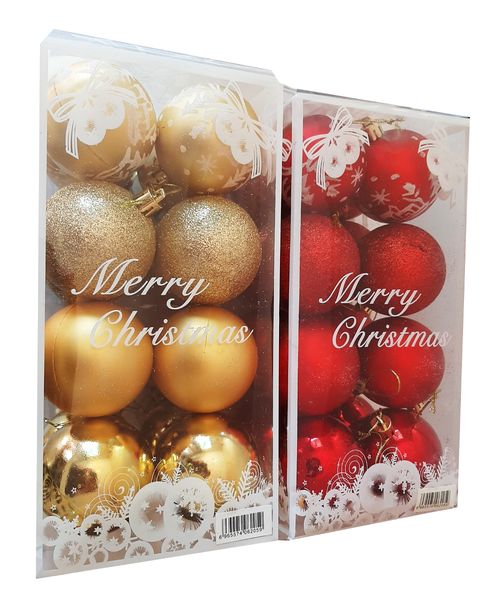 32pc Christmas ball Decorations - Red and Gold