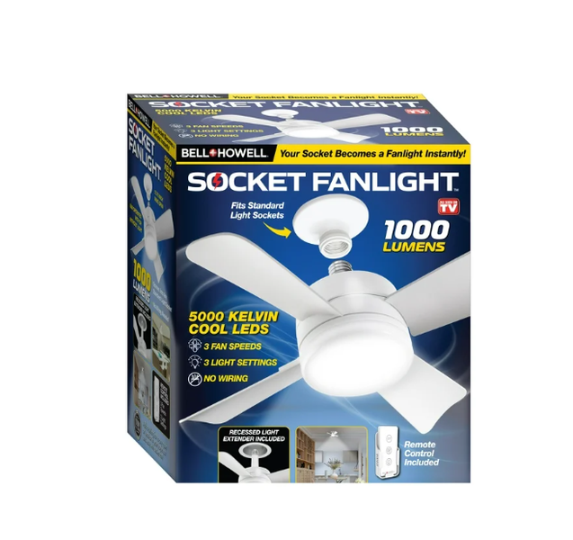 SamMag Biz Bell+Howell Socket Fanlight, 1000 Lumens