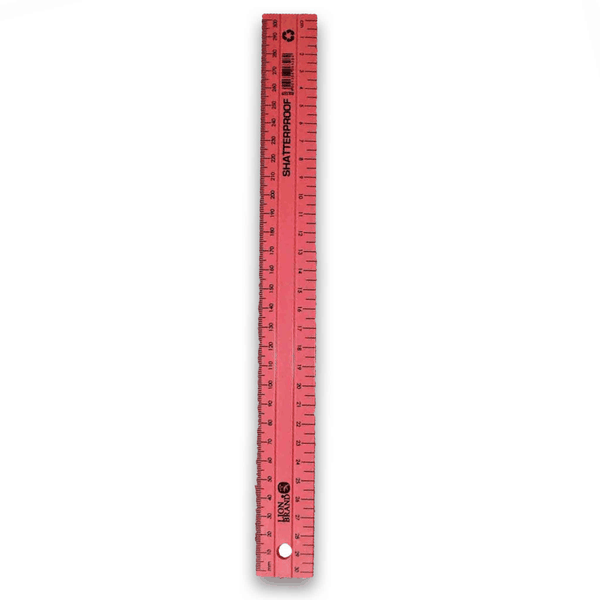 Shatterproof Ruler 30cm x 10